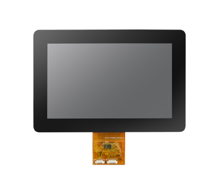 7" 800x480 LVDS 400nits -20~70℃ LED 6/8-bit with 4-wire Resistive Touch Display Kit